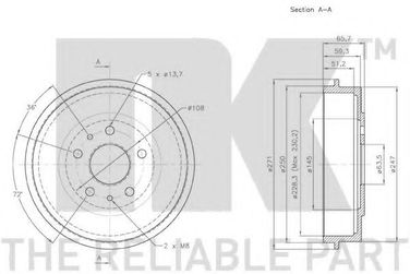 NK 252543 Тормозной барабан  - 2
