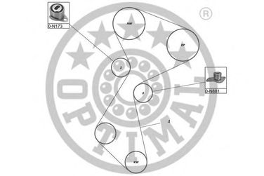 Optimal SK-1108S Комплект ремня ГРМ - 1