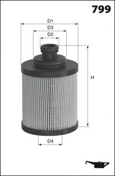MECAFILTER ELH4417 Снят, замена elh4390 Фильтр масляный вставка - 1