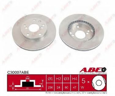 Abe C30007ABE Диск тормозной | перед | - 1