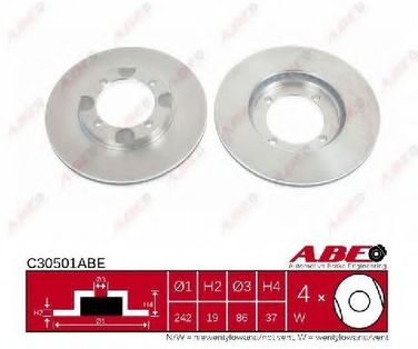 Abe C30501ABE Диск тормозной | перед | - 1