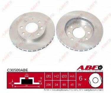 Abe C30509ABE Диск тормозной | перед | - 1