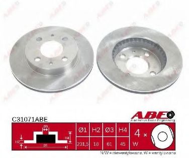 Abe C31071ABE Диск тормозной | перед | - 1