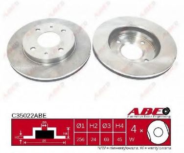 Abe C35022ABE Диск тормозной | перед | - 1