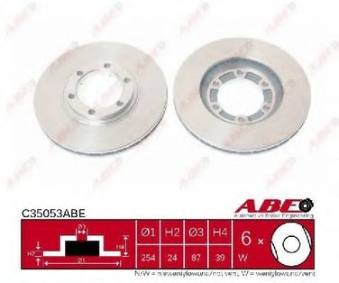 Abe C35053ABE Диск тормозной | перед | - 1