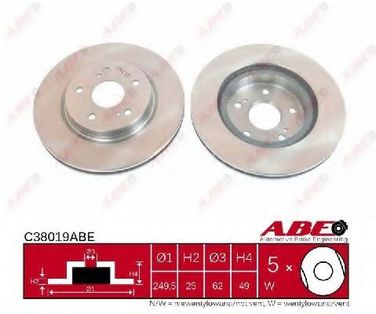 Abe C38019ABE Диск тормозной | перед | - 1