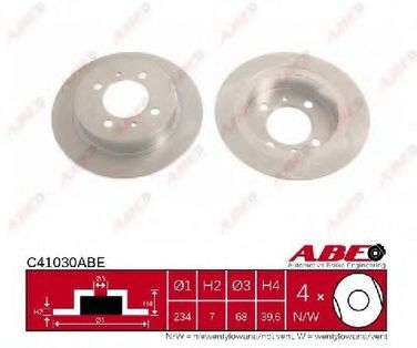 Abe C41030ABE Диск тормозной | зад | - 1