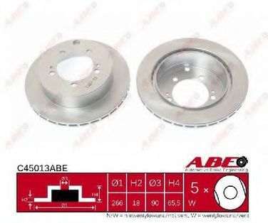 Abe C45013ABE Диск тормозной | зад | - 1