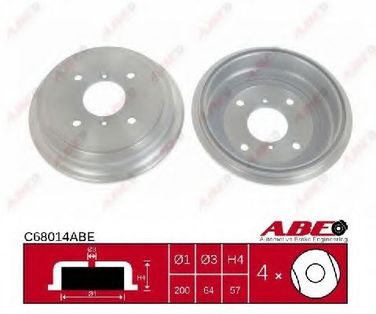 Abe C68014ABE Тормозной барабан  - 1