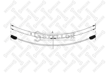 Stellox 12-00069-SX Рессора пер. 1-лист. MB Sprinter 208-216 | перед | - 1