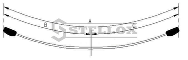 Stellox 12-00069-SX Рессора пер. 1-лист. MB Sprinter 208-216 | перед | - 2