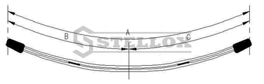 Stellox 12-00070-SX Рессора пер. 2-лист. MB Sprinter 308-316 | перед | - 1
