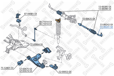Stellox 51-00241-SX Наконечник рулевой правый Ford Focus 98 - 2