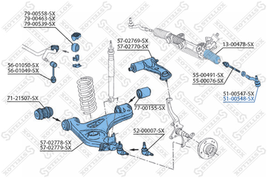 Stellox 51-00548-SX Наконечник рулевой правый МВ w210 2WD a - 2