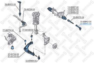 Stellox 51-00841-SX Наконечник рулевой правый Renault Safra - 2