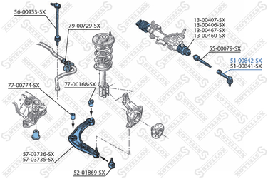 Stellox 51-00842-SX Наконечник рулевой левый Renault Safran - 2