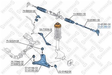 Stellox 51-01380-SX Наконечник рулевой правый Ford Mondeo 9 | перед | - 2