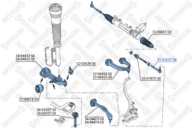 Stellox 51-02237-SX Наконечник рулевой MB c215 99> - 2