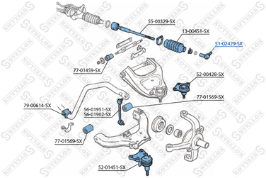 Stellox 51-02429-SX Наконечник рулевой Opel Frontera all 98 | перед | - 2