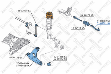 Stellox 51-03361-SX Наконечник рулевой правый Renault Traff | перед | - 2
