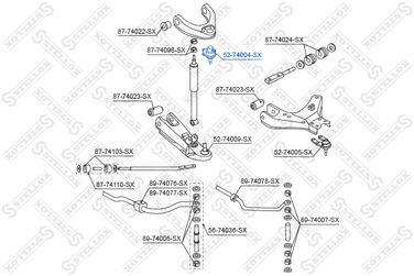 Stellox 52-74004-SX Шар. опора верхн. л.+п. Nissan Terrano 8 | перед прав/лев | - 2