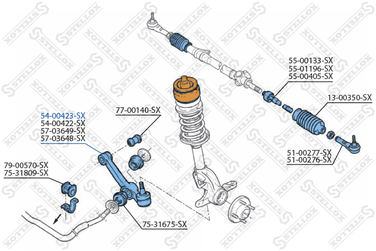 Stellox 54-00423-SX Рычаг л. Ford Sierra 2WD 82-93 | перед лев | - 3