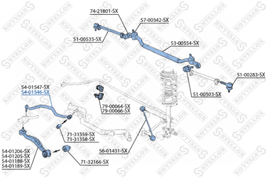 Stellox 54-01546-SX Рычаг верхн. п. BMW e32/e31 all 86-99 | перед прав | - 3