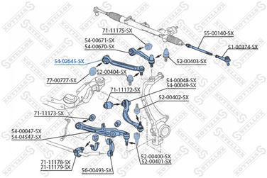 Stellox 54-02645-SX Рычаг верхн. пер. л.+п. Audi A8 94-02 | перед прав/лев | - 2