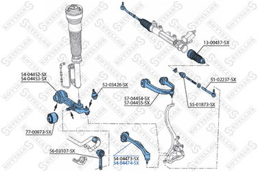 Stellox 54-04474-SX Рычаг нижн. п. MB w220/c215 98-05 | перед прав | - 2