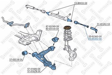 Stellox 55-00202-SX Осевой шарнир, рулевая тяга | перед | - 2
