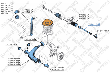 Stellox 55-00218-SX Осевой шарнир, рулевая тяга | перед | - 2