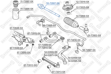 Stellox 55-72007-SX Тяга рул. л.+п. Mitsubishi Galant e52-e5 | перед прав/лев | - 2