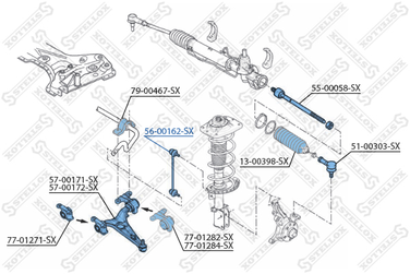 Stellox 56-00162-SX Тяга стаб. пер. Citroen Jumpy 07> | перед прав/лев | - 2