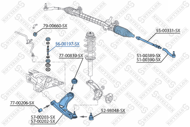 Stellox 56-00197-SX Тяга стаб. пер. Peugeot 107 all 05> | перед прав/лев | - 3