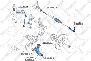 Stellox 56-00218-SX Тяга стаб. пер. л. Nissan Qashqai 07> | перед лев | - 4