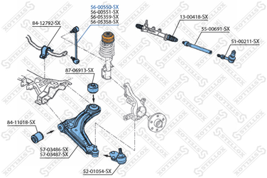 Stellox 56-00550-SX Тяга стаб. пер. л. MB Vito 96> | перед лев | - 2