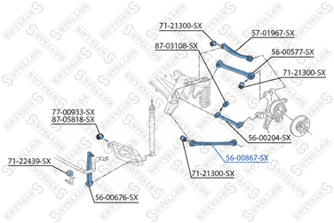 Stellox 56-00867-SX Рычаг зад. подв. нижн. пер. л.+п. MB W12 | прав/лев | - 2