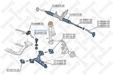 Stellox 56-01014-SX Тяга стаб. пер. Skoda Fabia 99> | перед прав/лев | - 3
