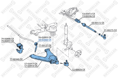 Stellox 56-02006-SX Тяга стаб. пер. п. Ford Transit 86-99 | перед прав | - 2