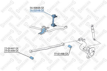 Stellox 56-02048-SX Тяга стаб. зад. Fiat Doblo all 00> | прав/лев | - 2