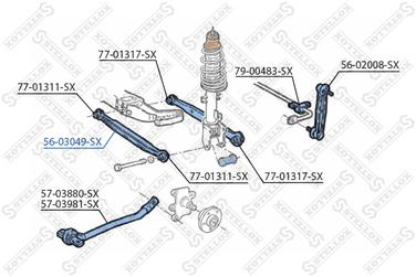 Stellox 56-03049-SX Тяга / стойка, подвеска колеса | зад лев | - 2