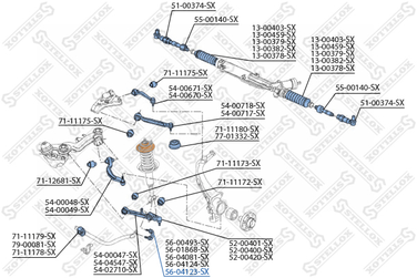 Stellox 56-04123-SX Тяга стаб. пер. п. Audi A4 all 01> | перед прав | - 2