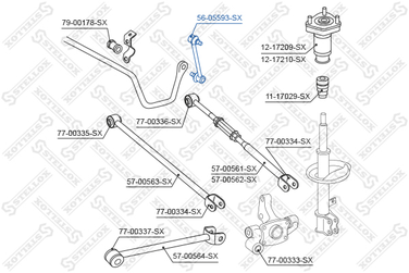 Stellox 56-05593-SX Тяга стаб. зад. Toyota Camry acv3#/mcv3 | прав/лев | - 1