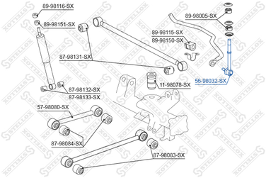Stellox 56-98032-SX Тяга / стойка, стабилизатор | зад прав/лев | - 2