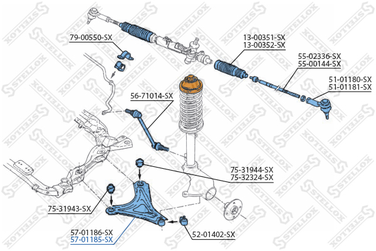 Stellox 57-01185-SX Рычаг нижн. п. Ford Mondeo all 93-00 | перед прав | - 2