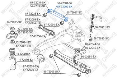 Stellox 57-72002-SX Рычаг зад.подв.верхн.п. Mitsubishi Lance | прав | - 2