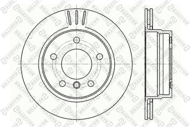 Stellox 6020-1535V-SX Диск торм. зад. BMW e36/e46 1.6-2.0d M47 - 1