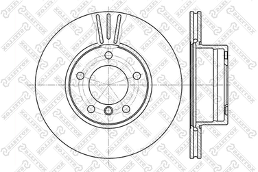 Stellox 6020-1536V-SX Диск торм. пер. BMW E39 2.0 m47-m62 95> | перед | - 1
