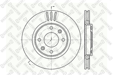 Stellox 6020-1929V-SX Диск торм. пер. Citroen C3/Xsara, Peugeo | перед | - 1