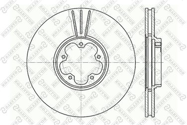 Stellox 6020-2544V-SX Диск торм. пер. Ford Transit 2.3/2.4td r | перед | - 1
